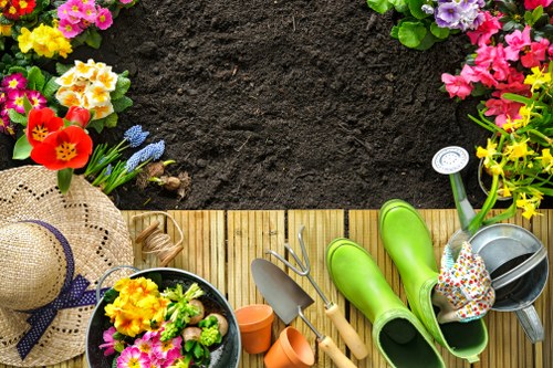 Tidy garden work area showing safe site hygiene practices