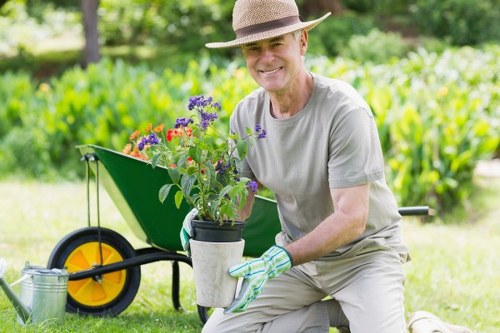 PPE used by gardeners during maintenance work